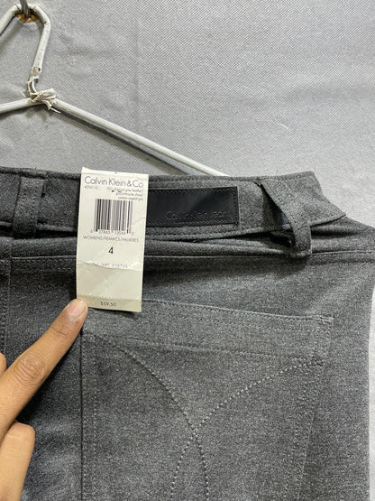 Calvin Klein Gray Cotton Stretch Gym tights For Women S