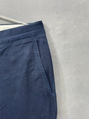 Polo Blue Cotton Golf Pant For Men M