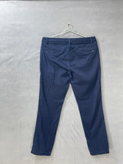Polo Blue Cotton Golf Pant For Men M