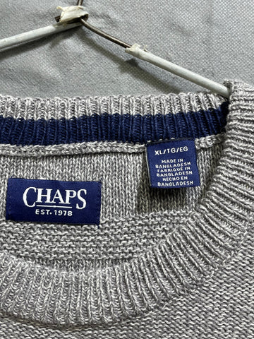 Chaps Gray For Winter Men Sweater X Large