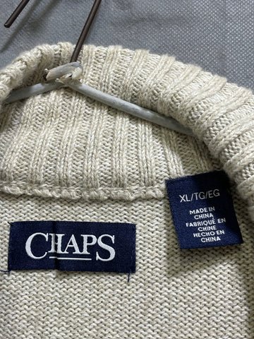 Chaps Cream For Winter Men Sweater XL