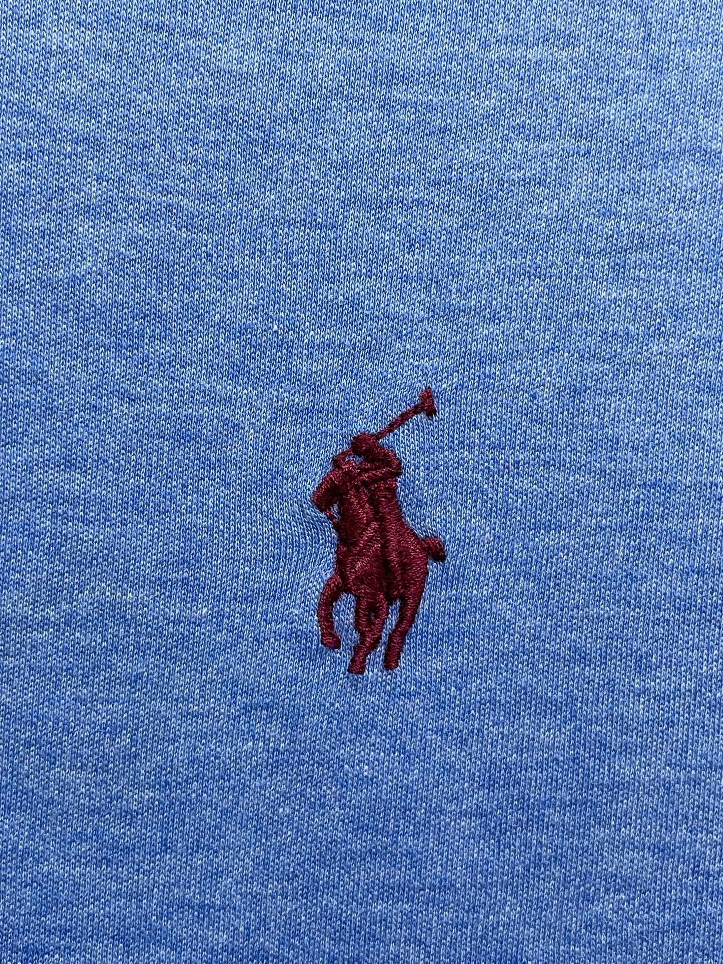 Polo Ralph Lauren Blue Cotton Polo T Shirt For Men Small
