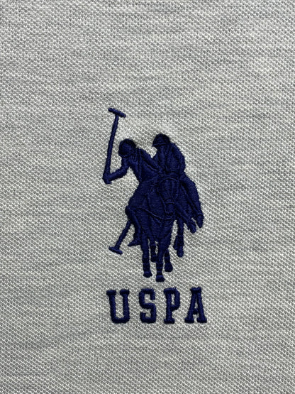 U.S  Polo Assn Gray Cotton Polo T Shirt For Men XX L