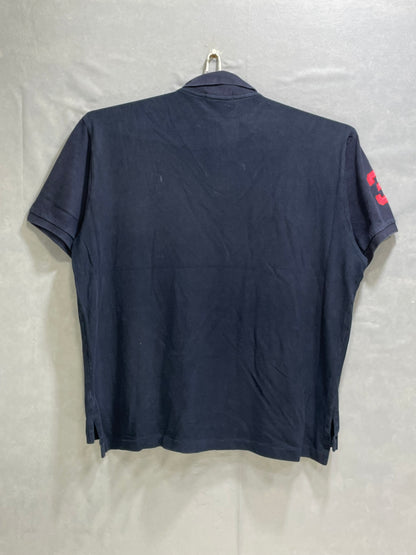 Polo Ralph Lauren Black Cotton Polo T Shirt For Men X Large