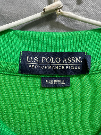 U.S Polo Assn Green Cotton Polo T Shirt For Men XX Large
