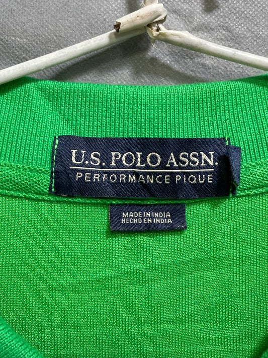 U.S Polo Assn Green Cotton Polo T Shirt For Men XX Large
