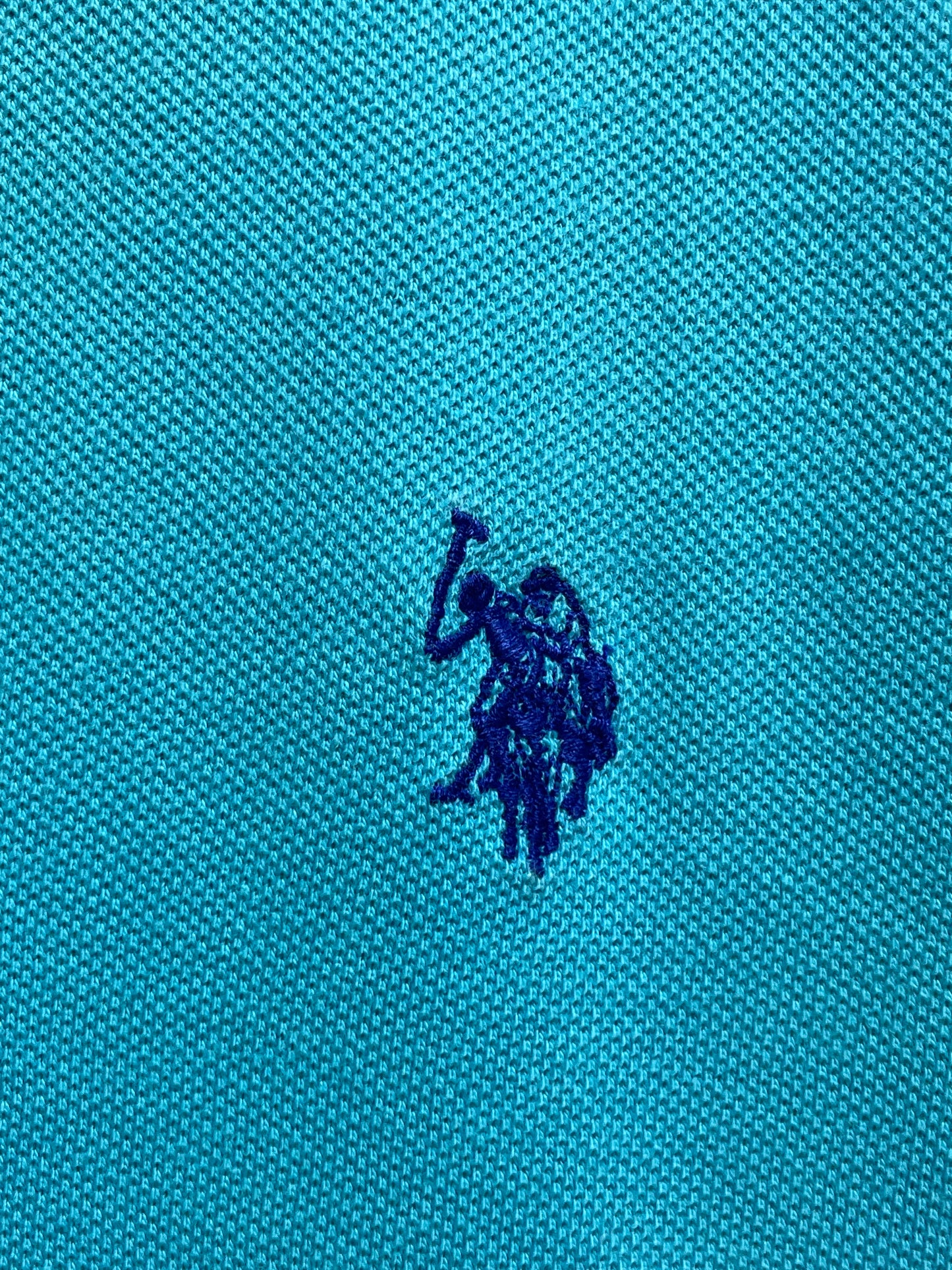 U.S Polo Assn Blue Cotton Polo T Shirt For Men Large