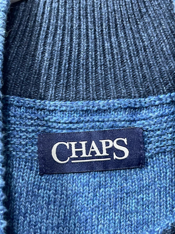 Chaps Blue Cotton For Men Sweatshirt L