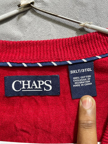 Chaps Red For Winter Men Sweater 3X Large