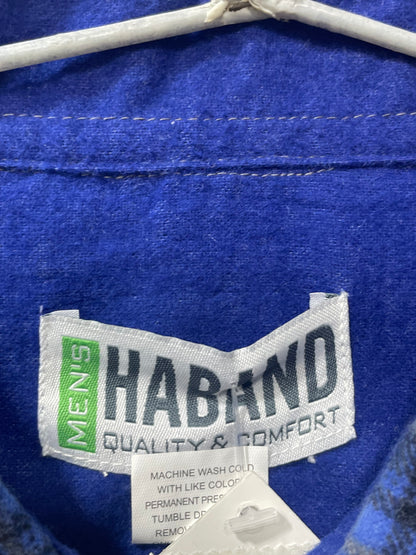 Haband Blue Cotton Winter Shirt For Men X Large