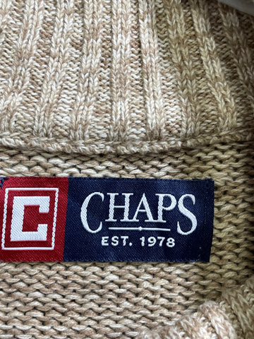 Chaps Cream For Winter Men Sweater Medium