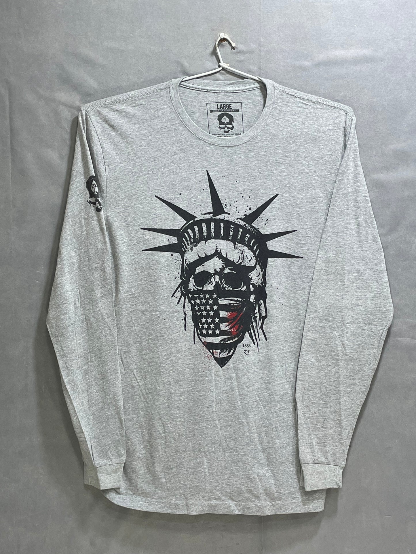 Zero Foxtrot Gray Cotton T Shirt For Men Medium Large