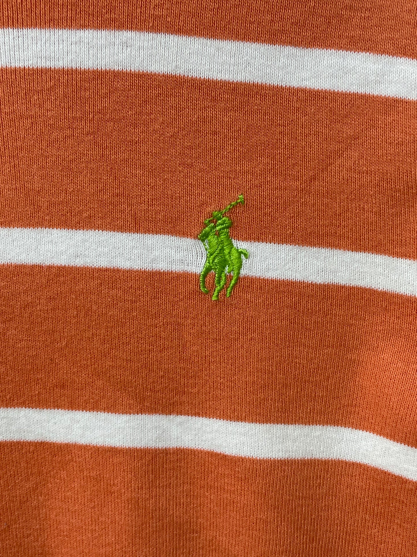 Polo Ralph Lauren White And Orange Cotton For Women T Shirt Small