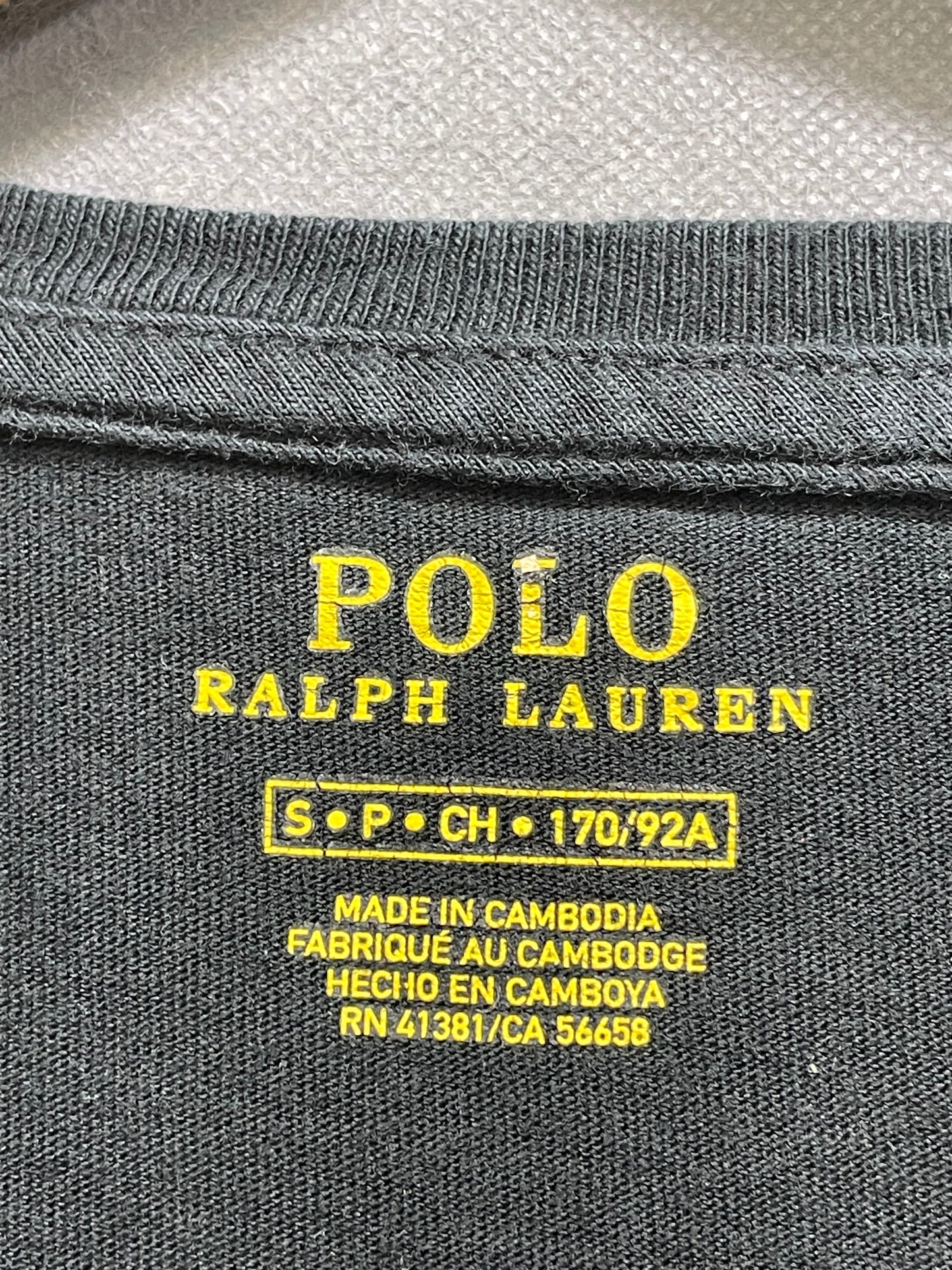 Polo Ralph Lauren Black Cotton T Shirt For Men Small