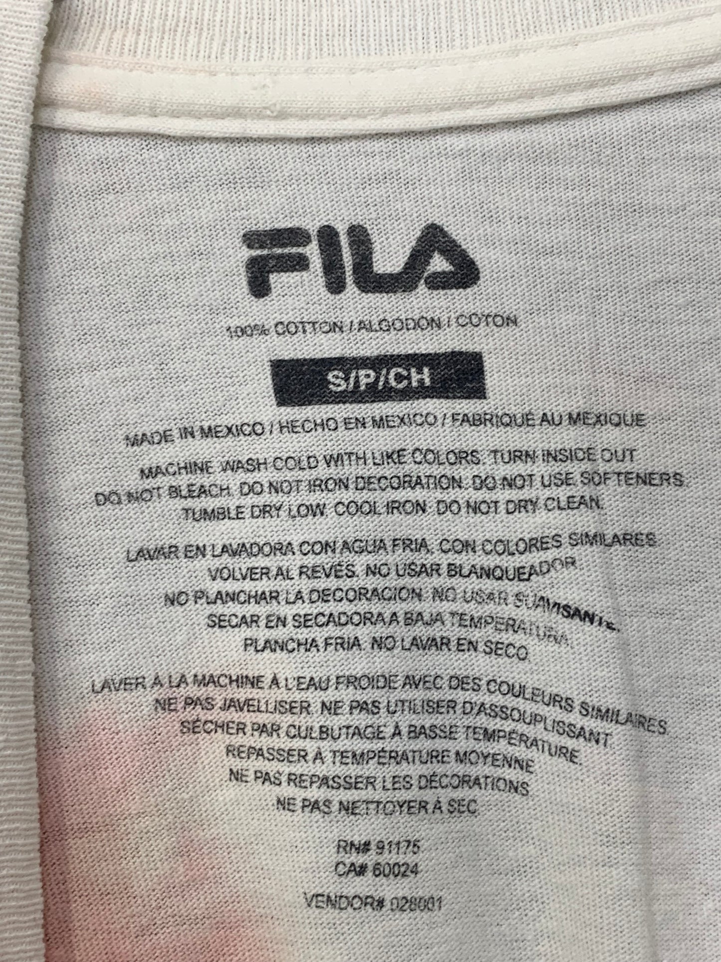 Fila Branded Original Cotton T Shirt For Men