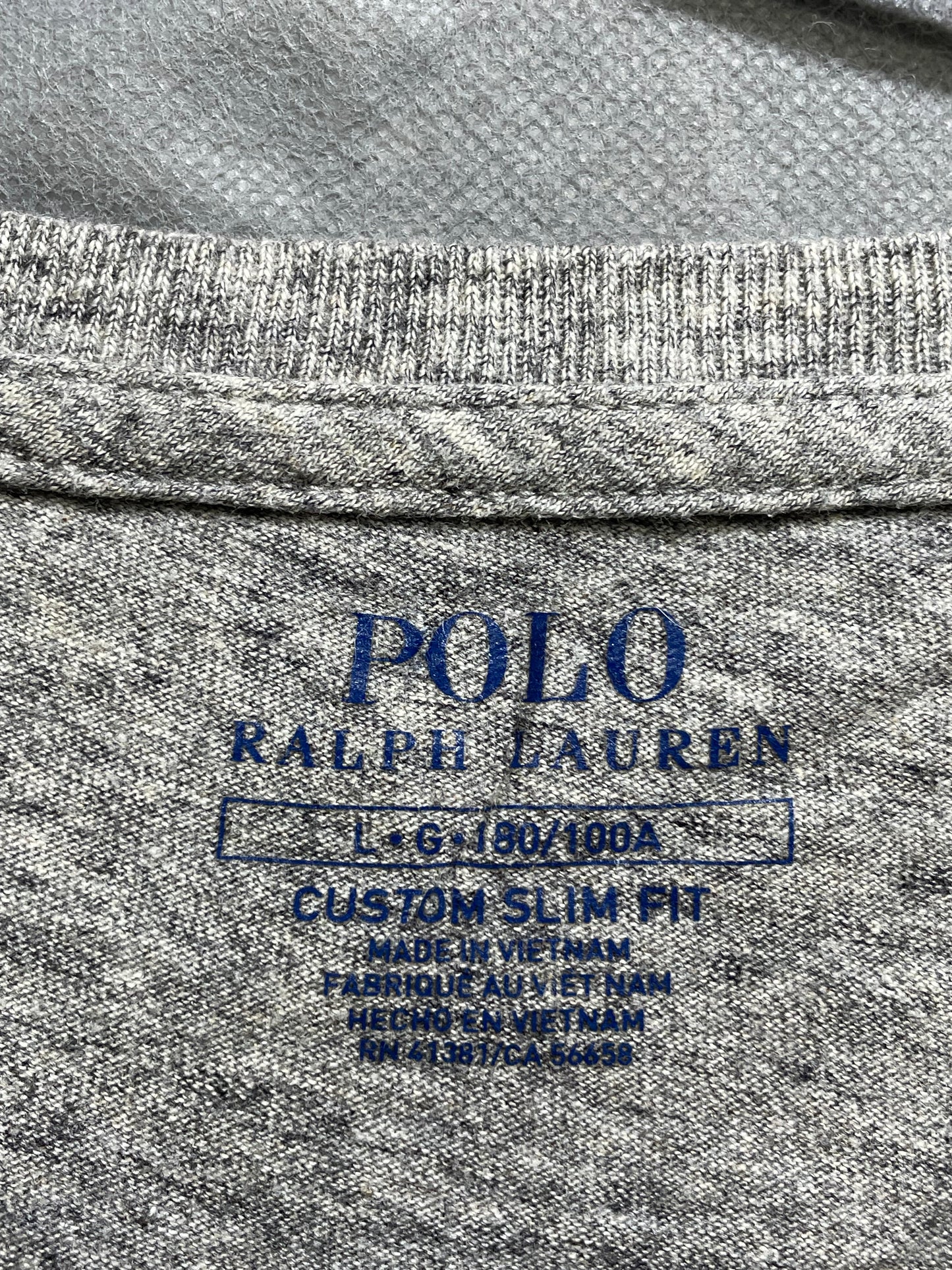 Polo Ralph Lauren Gray Cotton T Shirt For Men Large
