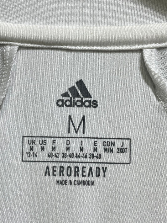 Adidas White Cotton For Women T Shirt Medium