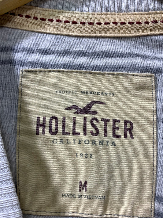 Hollister Gray Cotton T Shirt For Men Medium