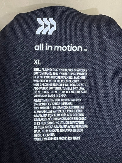 All In Motion Black Sports Gym Bra For Women XL