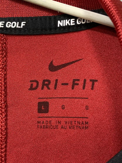 Nike Maroon Sport Polo T Shirt For Men Large