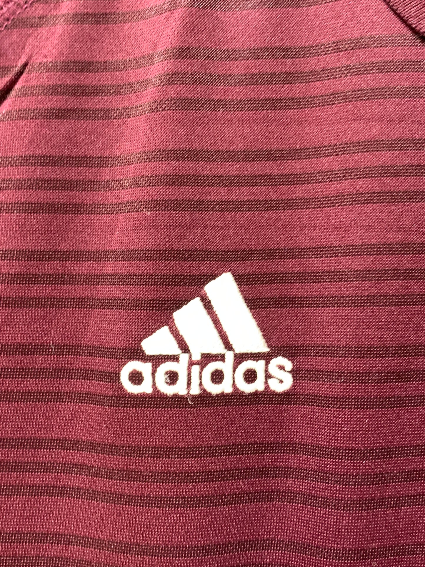 Adidas Maroon Sport Polo T Shirt For Men X Large