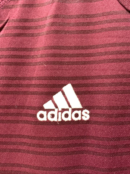 Adidas Maroon Sport Polo T Shirt For Men X Large