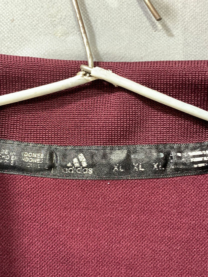 Adidas Maroon Sport Polo T Shirt For Men X Large