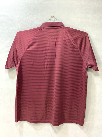 Adidas Maroon Sport Polo T Shirt For Men X Large