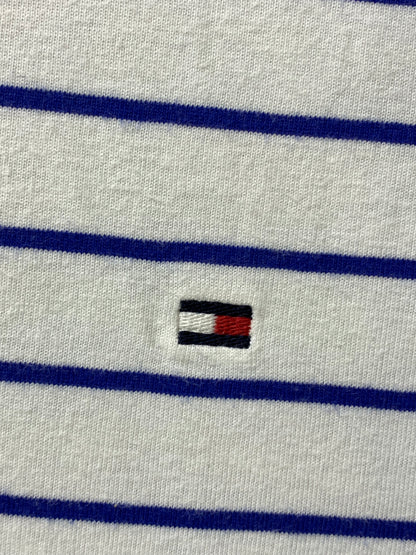 Tommy Hilfiger White Cotton Polo T Shirt For Men Large