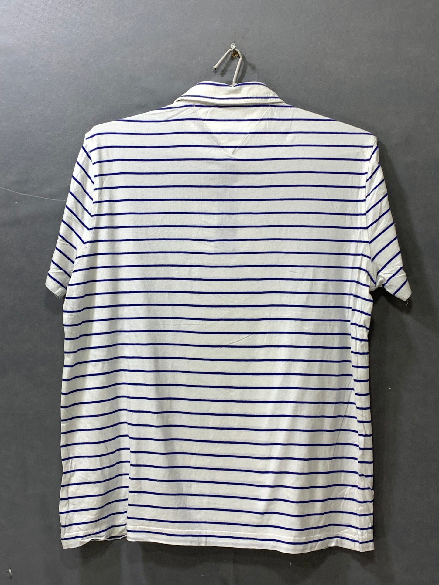 Tommy Hilfiger White Cotton Polo T Shirt For Men Large