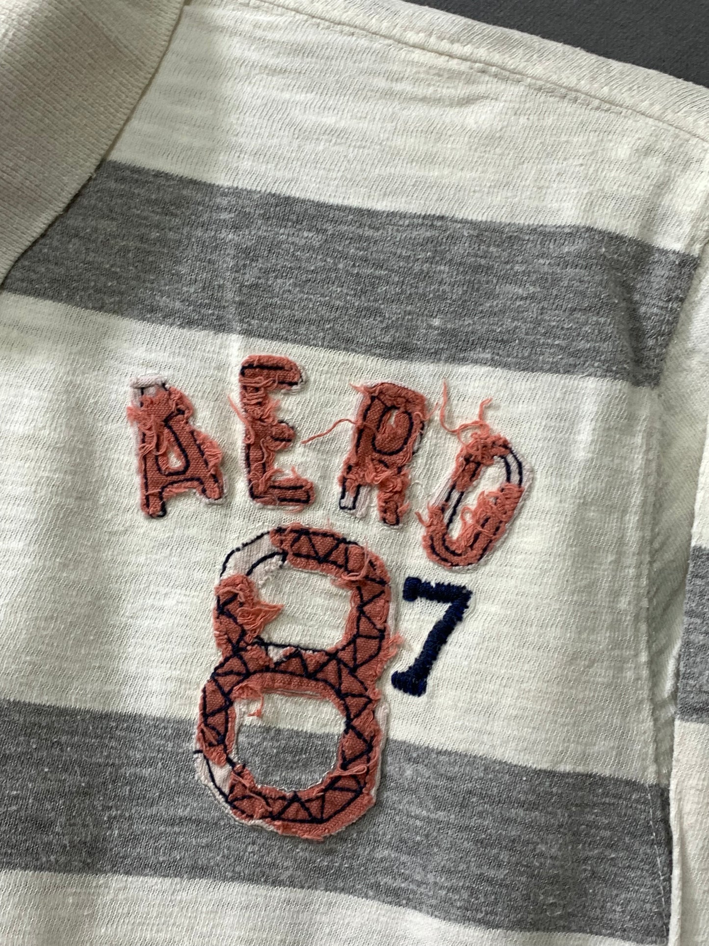 Aeropostale White Cotton Polo T Shirt For Men X Large