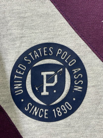 U.S POLO ASSN Purple Cotton Polo T Shirt For Men Large