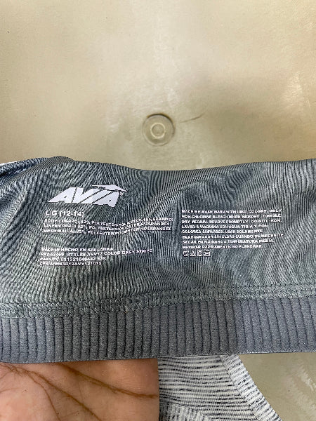 Avia Gray Sports Gym Bra For Women L