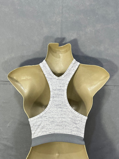 Avia Gray Sports Gym Bra For Women L