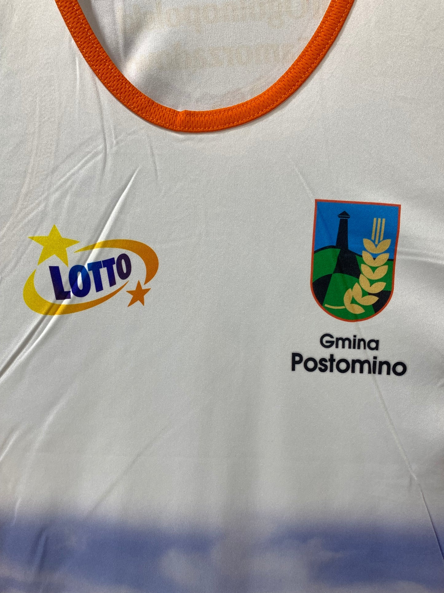 LP Collection For White & Orange Sports Men Vest T Shirt M