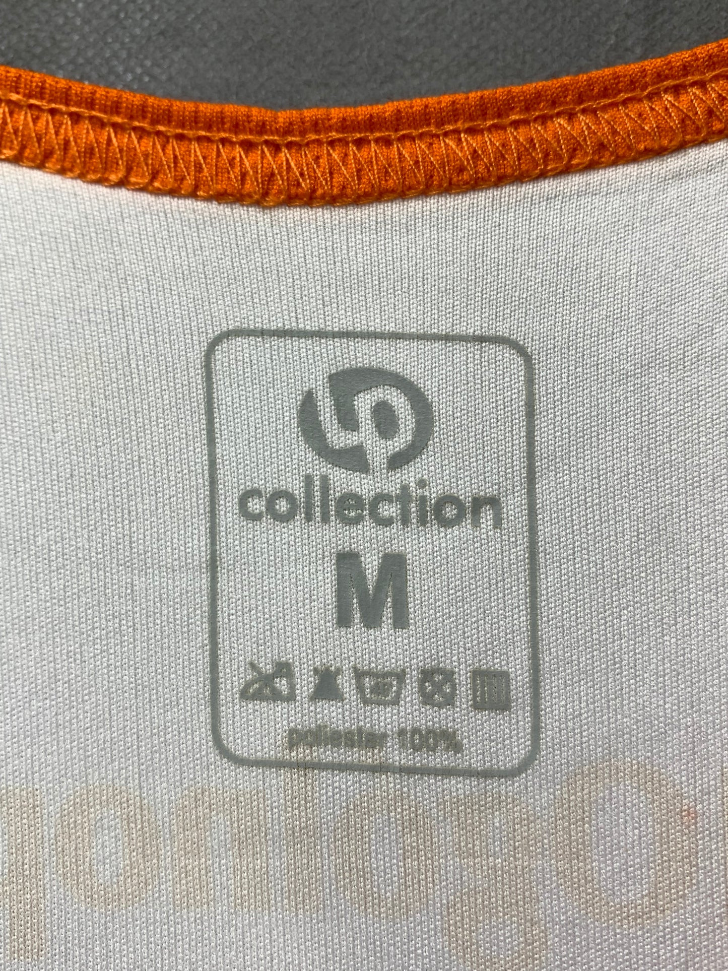 LP Collection For White & Orange Sports Men Vest T Shirt M