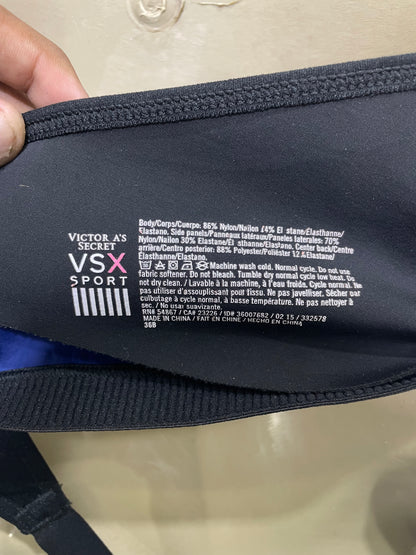 VSX Sport Black Sports Gym Bra For Women S
