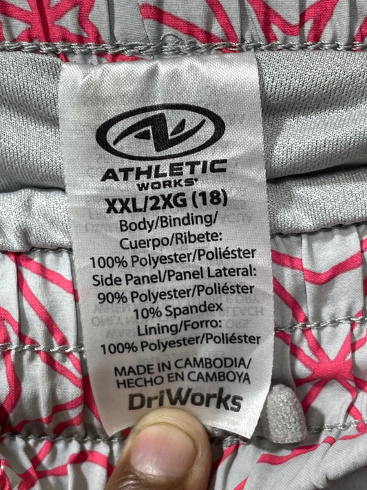 Athletic Works Gray & Pink Sport Gym Short For Women S