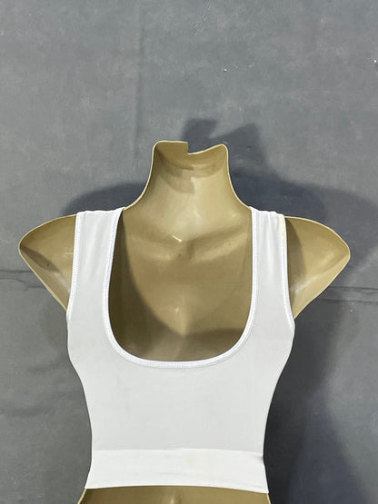 Preloved Labels White Sports Gym Bra For Women XL