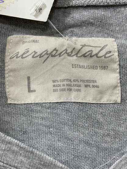 Aeropostale Gray Cotton For Women T Shirt Large