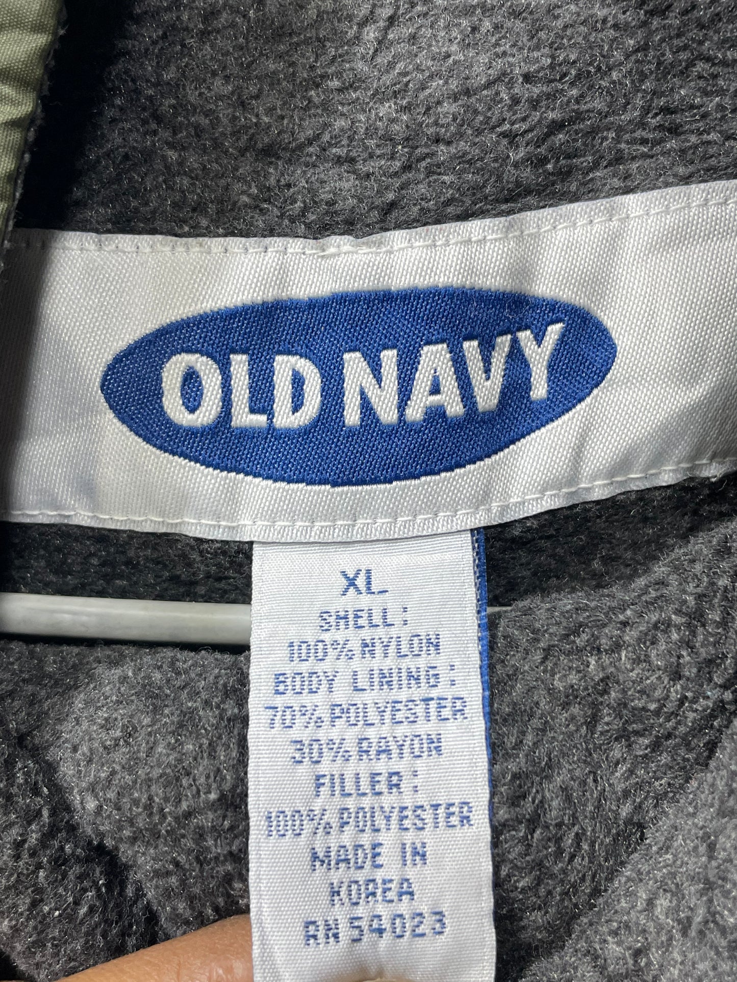 Old Navy Green  Polyester Fleece Jacket For Men X Large