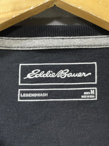 Eddie Bauer Black Cotton T Shirt For Men Medium