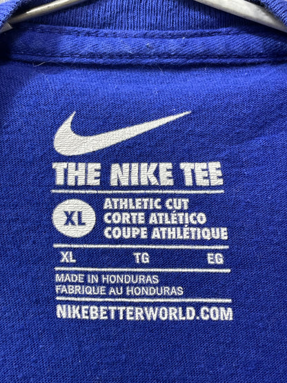 Nike The Tee Blue Cotton T Shirt For Men Large