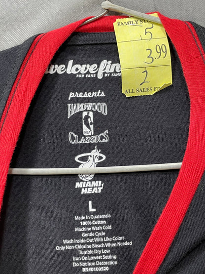 NBA Black Cotton T Shirt For Men Large