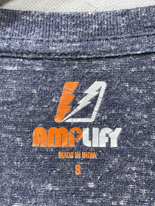 Amplify Blue Cotton T Shirt For Men Small