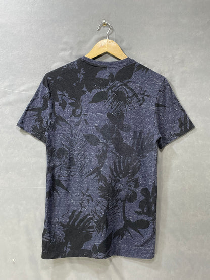 Amplify Blue Cotton T Shirt For Men Small