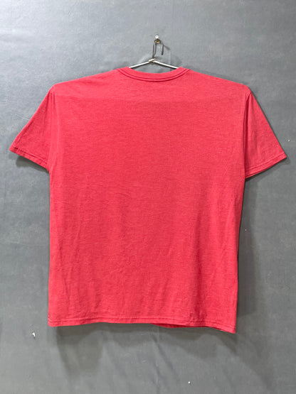 Hurley Pink Cotton T Shirt For Men Large