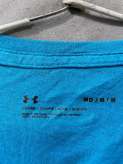 Under Armour Blue Cotton T Shirt For Men Medium