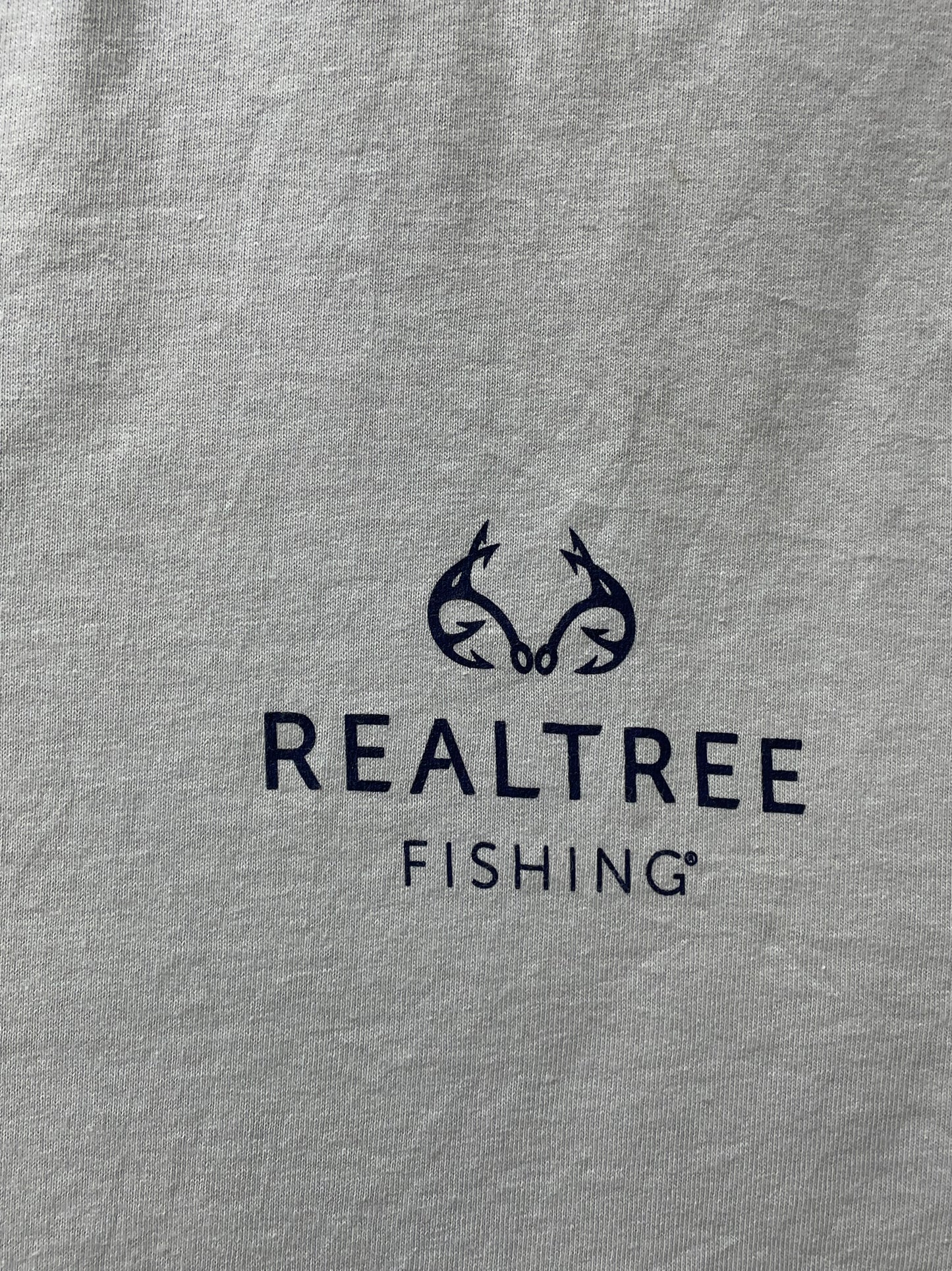 REALTREE Gray Cotton T Shirt For Men X Large