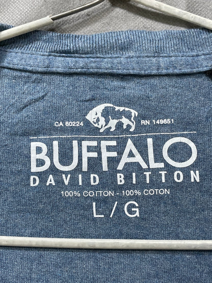Buffalo Blue Cotton T Shirt For Men Large